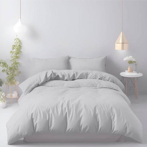 Silver duvet cover bedding set - duvet,